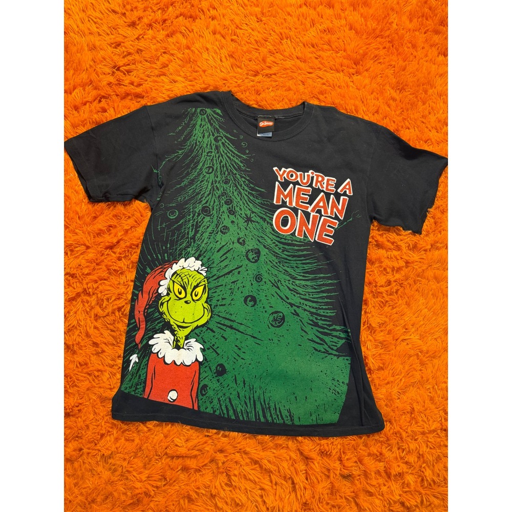 Vintage 2001 Dr Seuss The Grinch Youre A Mean One Christmas T-Shirt Mens Large